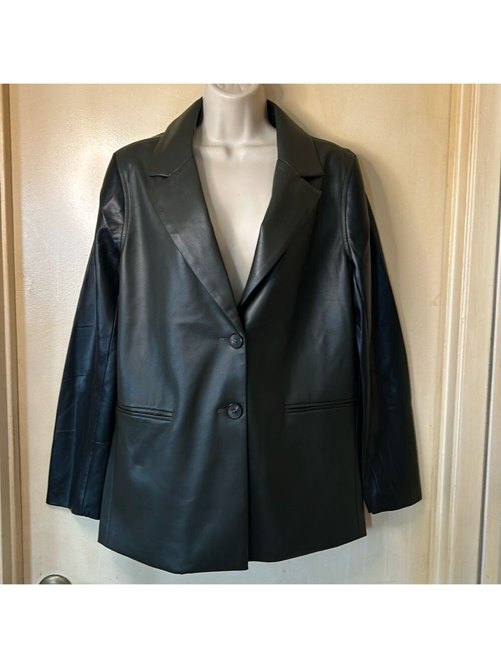 Current Air 2tone faux leather jacket size M NWT